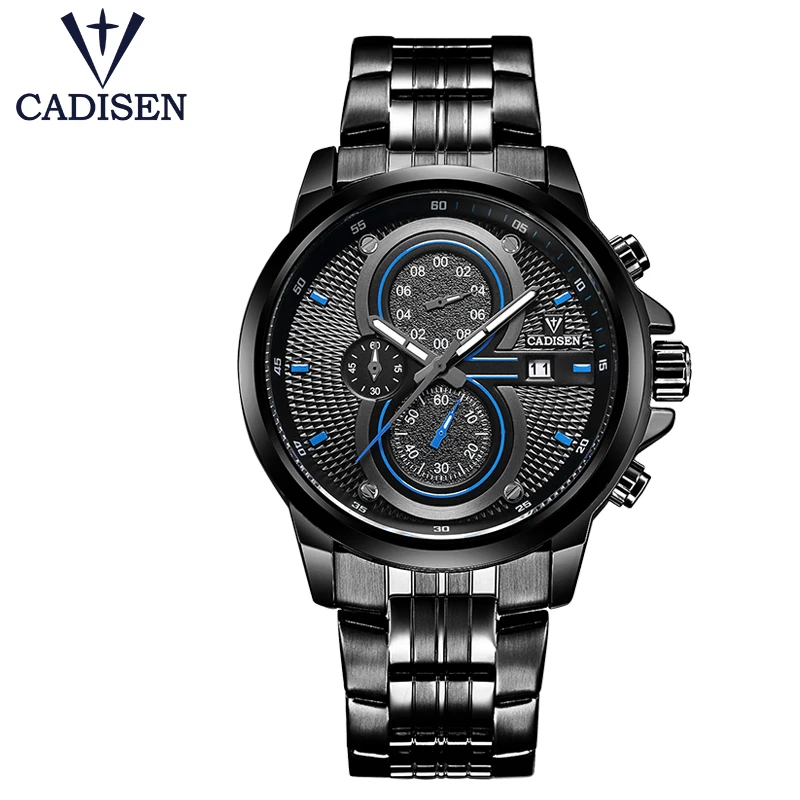 

2017 New CADISEN Hot Quartz Men Watch Stainless steel Military Army Fashion Sports Luxury Brand Waterproof Top relogio masculino