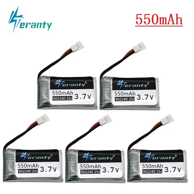 3 7 V 550mAh 25c Lipo батарея для JXD 523 523W H43WH UFO вертолеты RC Quadcopter запасные части 902240 v Drone 5