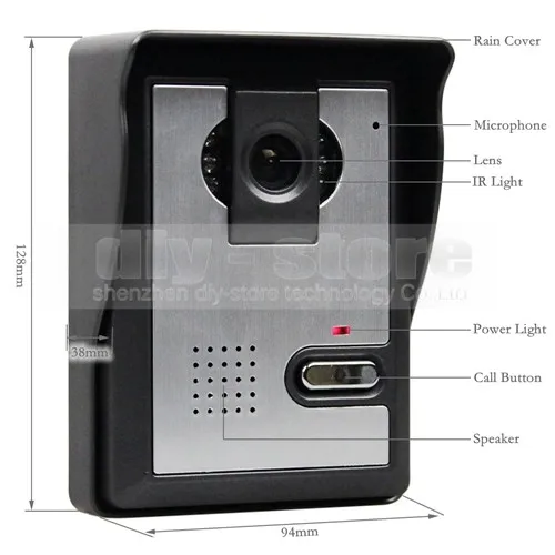 Diysecur 4.3 дюймов indoor Мониторы + 600 700tvline HD Камера ИК Ночное видение видео-телефон двери Видеодомофоны 1V4