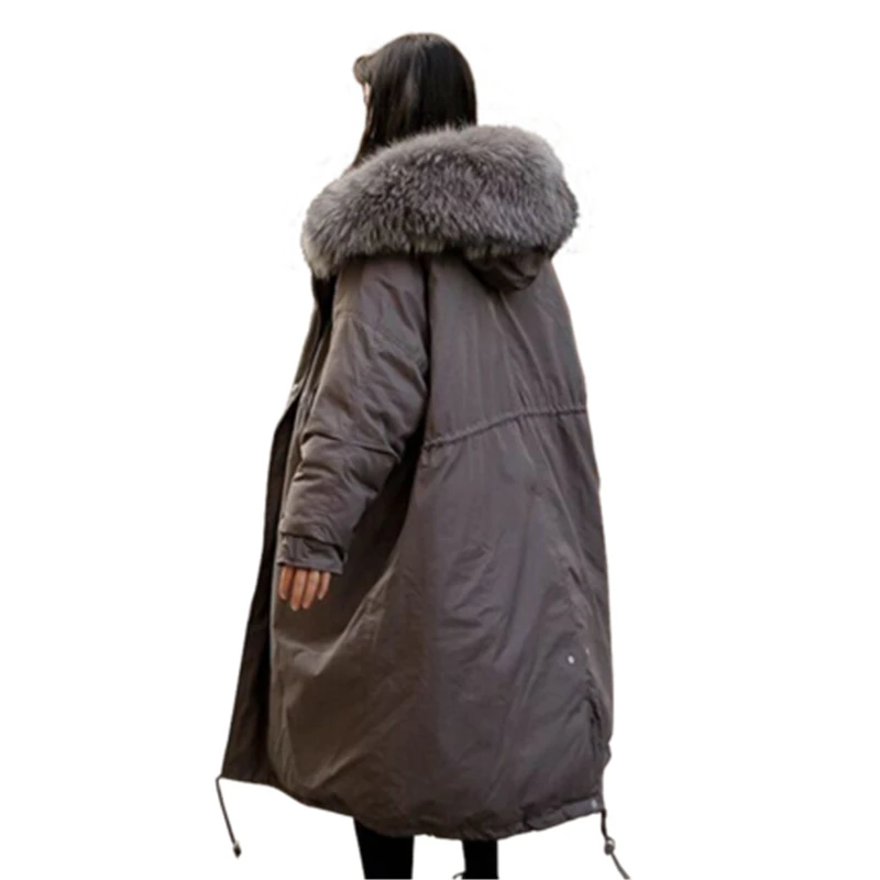 

Onersize Long Parkas Female Loose Outerwear Women Winter Zippers Coat Thickening Cotton Winter Jacket Womens Outwear Parkas J876