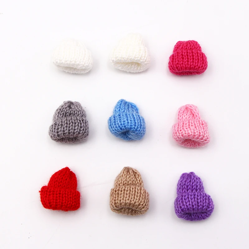 Mini Handmade Small Knitting Hat for DIY Dolls Phone case Decoration Headwear Garment Toy Child Hand Scrapbooking Arts 10Pcs knitting supplies knitting material knitting craft supplies