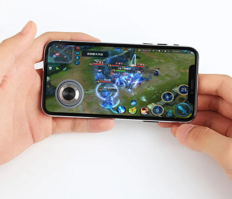 Okrągły joystick gry dla telefonu komórkowego Rocker tablet Android iPhone metalowy przycisk kontroler Easy Chicken kolacja z przyssawki -