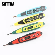 Цифровой Электрический измеритель тестовая ручка AC/DC Электрическое измерение напряжения детектор метр тест er 12-220 В детектор напряжения тест er вольтметр