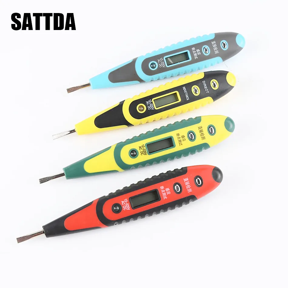 

Digital Electric Meter Test Pen AC/DC Electrical Voltage Measure Detector Meter Tester 12-220V Voltage Detector Tester Voltmeter