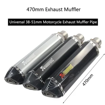 

Universal 38-51mm Motorcycle Exhaust Muffler Pipe Stainless Steel Exhaust Tube Pipe with Removable DB Killer Pipe Moto Modified