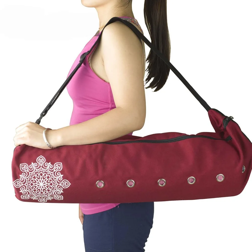Durable Canvas Cotton Yoga Bag Waterproof Multi function Sports Bag