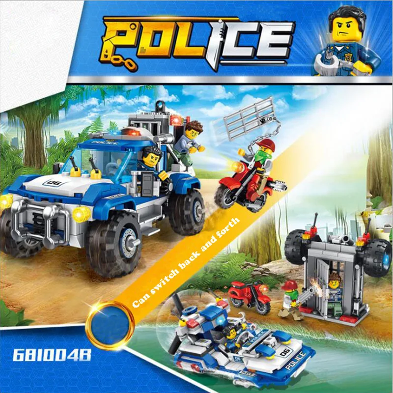 

Military SWAT Police Weapons Pickup off-road vehicle Bricks Model Building Blocks 398pcs Compatible With LegoINGly kids toys 45