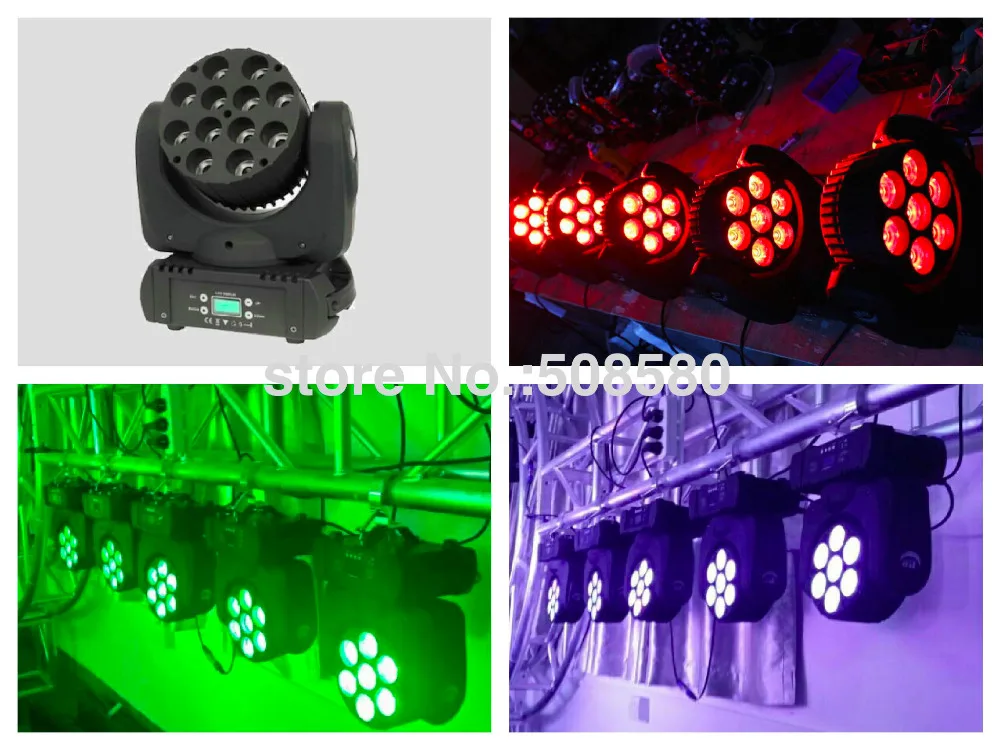 

2pcs/lot, LED Moving Head beam 7x12W RGBW 4in1 stage Light effect dj disco party concert show project