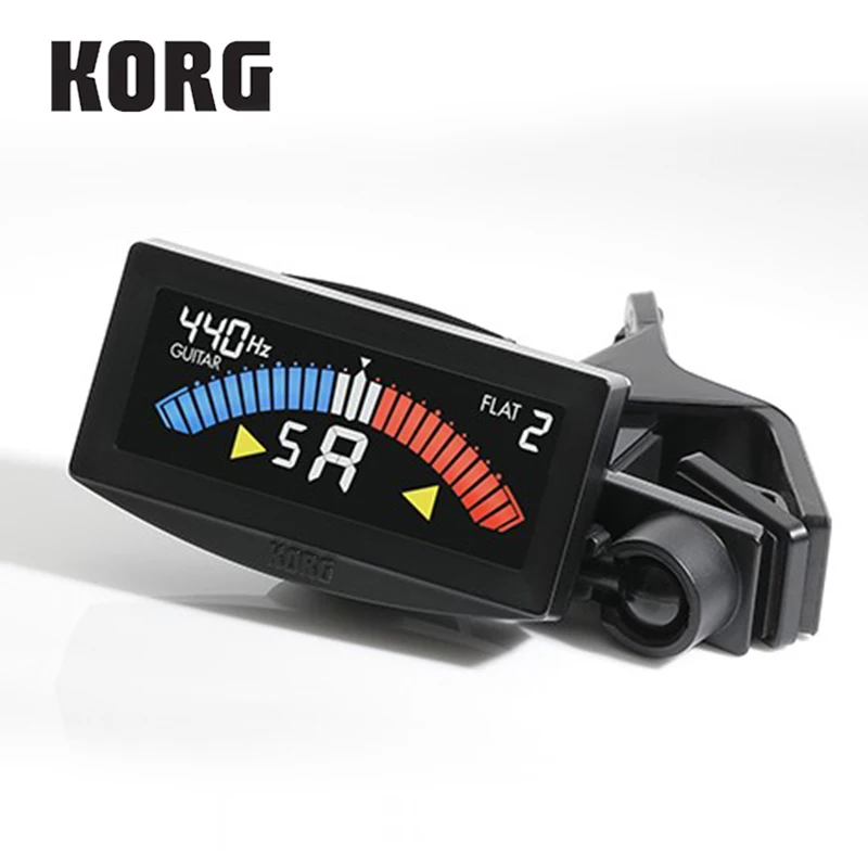 Тюнер Korg PitchCrow G с зажимом для гитары или баса предупреждением о превышении ветра