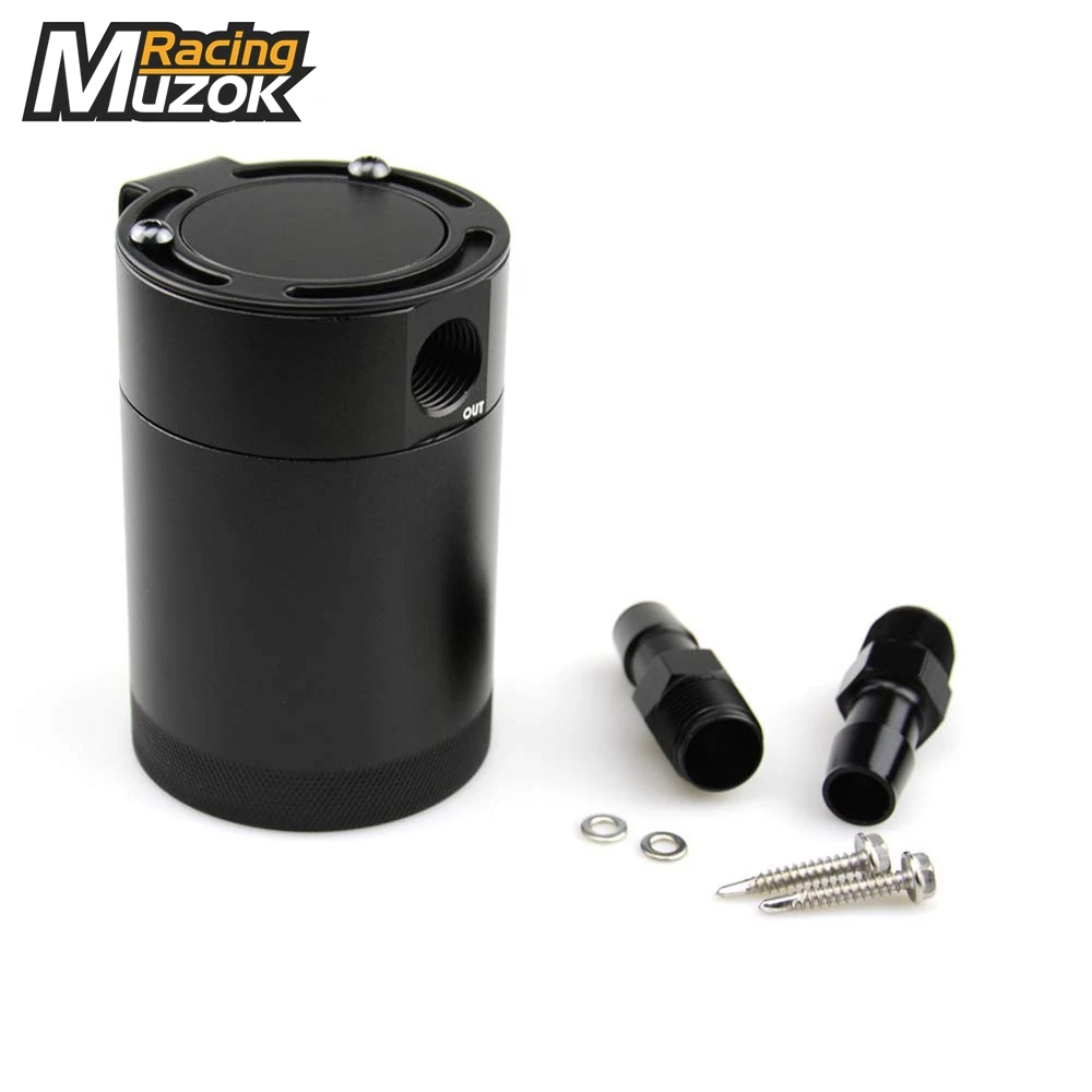 Compact Baffled Oil Catch Can Tank Universal 3//8/" NPT Inlet Outlet 2-Port