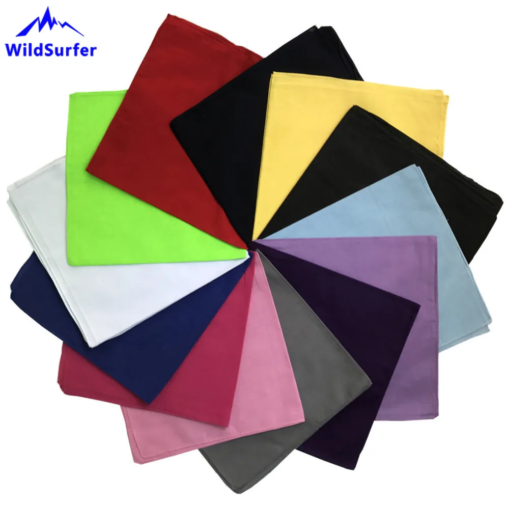Однотонные хлопковые Бандана Хип хоп Pesca головные уборы шапки du rag шарфы повязка