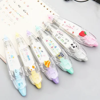 

New Arrival Kawaii Animals Fruit Press Type Decorative Diary Notebook Correction Tape Stationery Gift School Supply