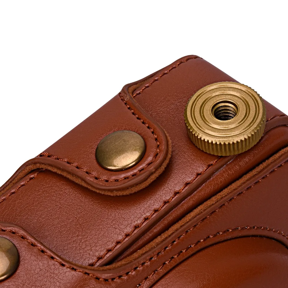 Marrone SUNYOY Custodia in pelle PU con tracolla per fotocamera istantanea Leica Sofort