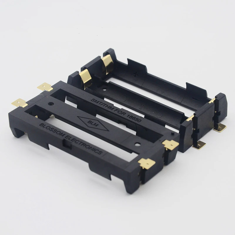 

10pcs/lot MasterFire 2 x 18650 battery holder smd smt Batteries case Storage Box With Bronze Pins 2 slot 2*18650 Batteries Shell
