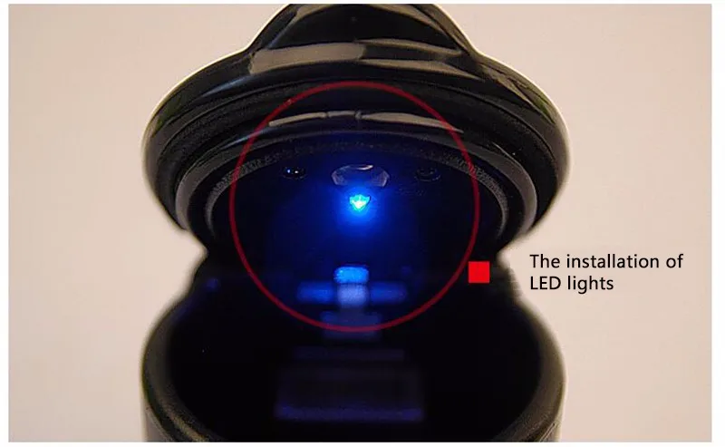 Держатель для сигарет, универсальный автомобильный, для грузовика, светодиодный, для сигарет, для дыма, для сигар, автомобильная пепельница, PBT Материал, пепельница для автомобиля, светодиодный светильник