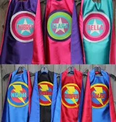 Полное имя-подарок на день рождения для мальчика-Персонализированная накидка супергероя-любое имя-много цветов-вечерние Супергерои