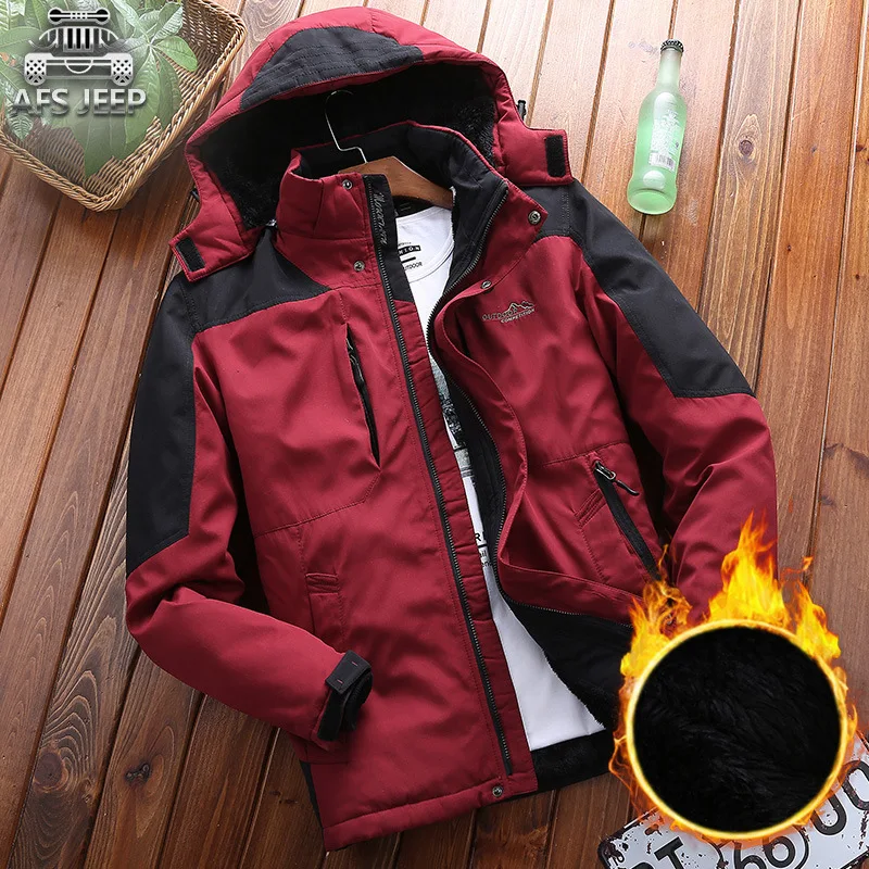

AFS ZDJP Men Jacket Winter M-5XL Brand Warm Thicken Coats High Quality Famous Padded Fashion Parkas Business Pocket