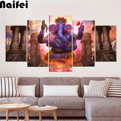 Наборы для алмазной живописи Lord Ganesha Wall Art 5 шт. The God of Success вышивка крестиком с бриллиантами полный дисплей новый год