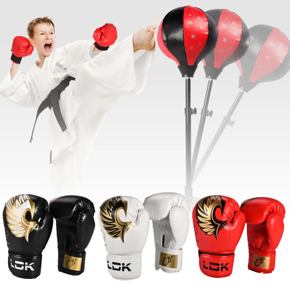

Cycle Zone 1Pair Children Boxing Gloves Leather MMA Muay Thai Boxe De Luva Mitts Sanda Equipments #281476