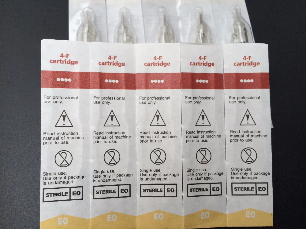 

50pcs/box 4F Permanent Makeup Machine Needles With Senior Non-toxic Plastic Tattoo Eyebrow lips Tattoo Needles