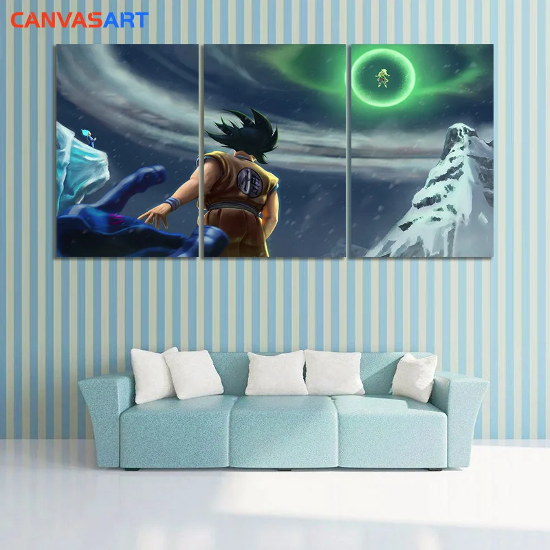 Холст книги по искусству японского аниме Dragon Ball Супер Гоку и Вегета Vs Broly стены