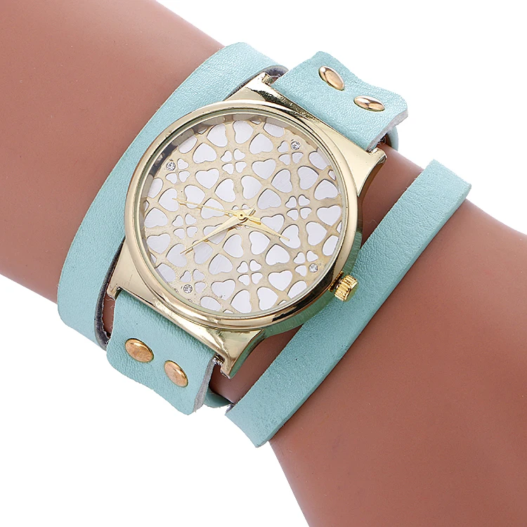 

Wholesale Ladies Flower Watch Hot Sale Women Luxury Charm Wrap Around Watches Women Fashion Quartz Wrist Watch Clock