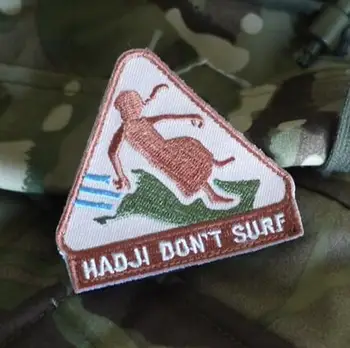

10pcs Had Ji Don't Surf Emblem Embroidery Military Tactical Patch Hook Cloth Morale Armband Army Badge Combat Brassard