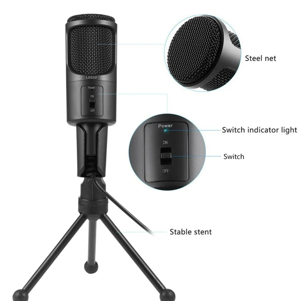 LESHP Omnidirectional Microphone Noise cancelling for Singers Online