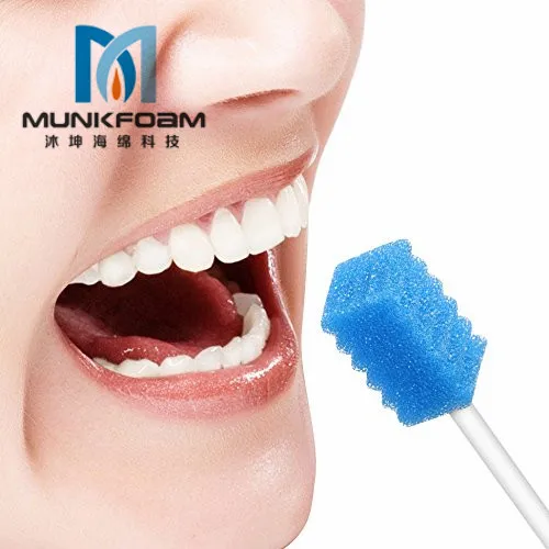 

Disposable untreated and unflavored oral swab single use dental swab,Blue wet sensor cleaner swab cotonete