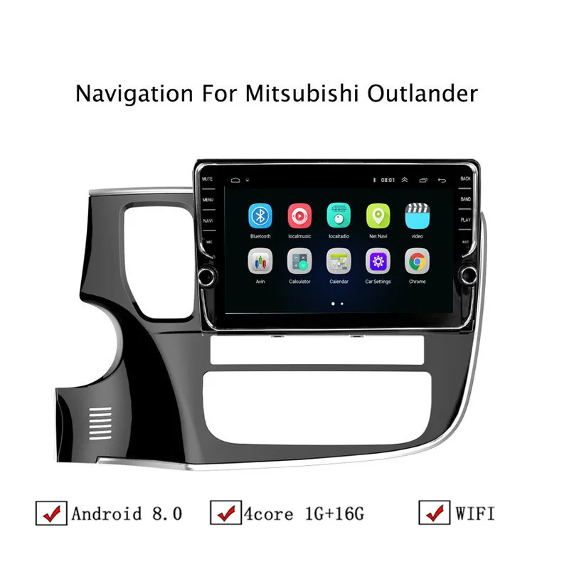 NAVITOPIA 10.1inch Car Multimedia Player Andriod 8.1 GPS Navigation For