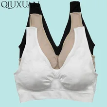 3 шт./компл. сексуальный бюстгальтер с пуш-ап, с подушечками бесшовные для женщин; Большие размеры нижнего белья Фитнес тренажерный зал дышащие черные туфли белые спортивные бегущие бюстгальтеры