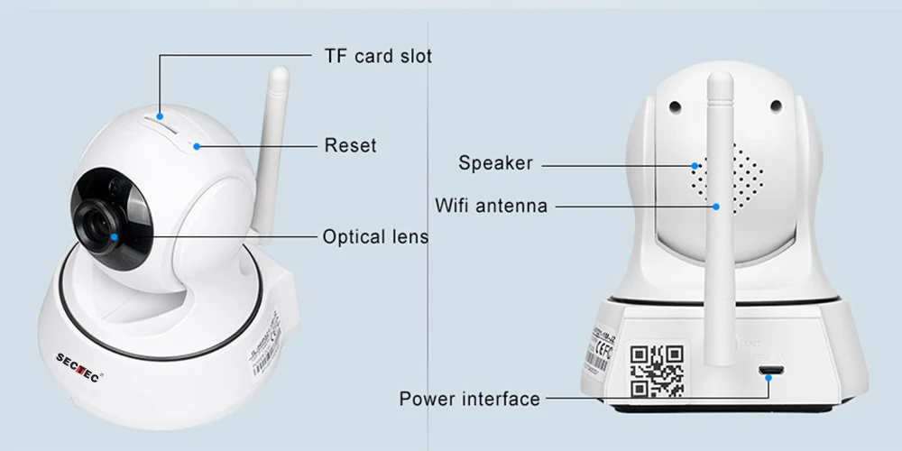 SECTEC 720P облачная ip-камера для хранения, беспроводная Wi-Fi камера для домашней безопасности, CCTV сетевая камера, ночное видение, детский монитор