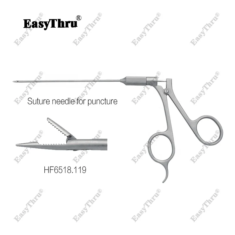 Endoscopic Surgery Forceps 2.5mm Laparoscopic Medical Instruments Suture Needle For Puncture