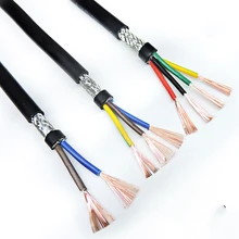 24AWG 6/7/8 жильный экранированный кабель 1 м чистой меди RVVP экранированный провод кабель управления UL2547 сигнала ВИР