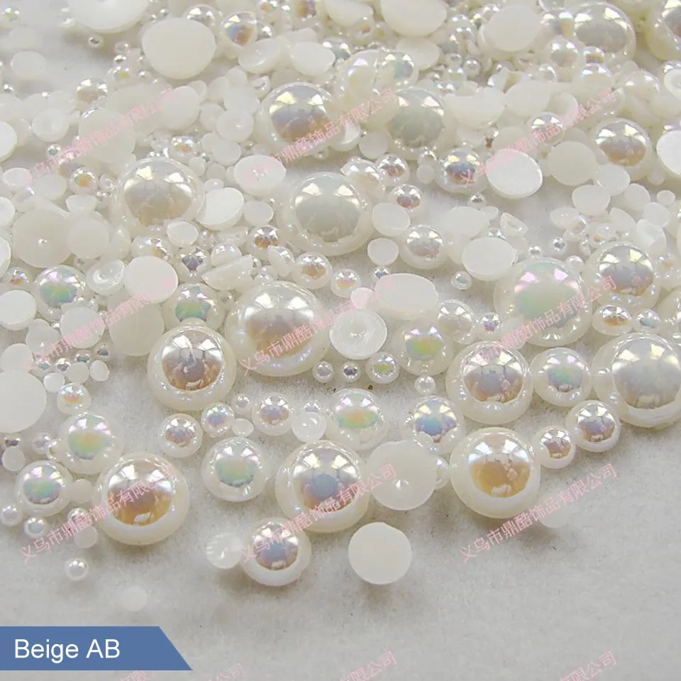 مزيج AB اللؤلؤ للزينة اللؤلؤ لالمسامير 3D مسمار الفن مجوهرات اكسسوارات الديكور Ongle كل لمسمار تصميم MJZ1069