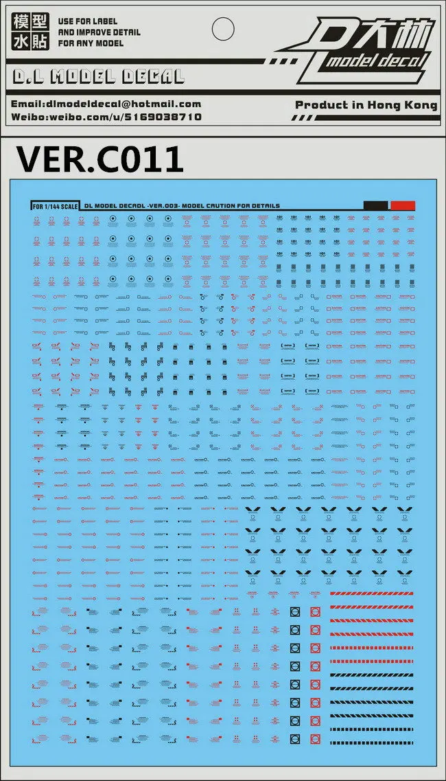 DL Generic model decal Sticker 1/144 VER.C011 Warning Series Toys Model Tools Free shipping | Игрушки и хобби