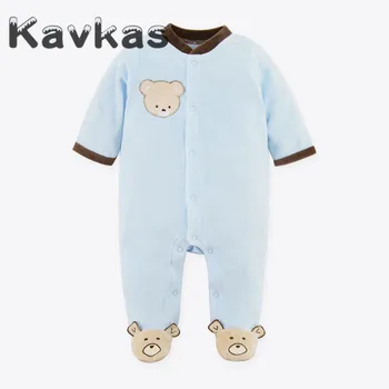 

2020 Baby Boys Rompers Winter Long Sleeve Jumpsuit Newborn Baby Clothes Warm Cute Bear Infant Baby Girl Clothing