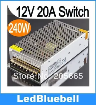 

LED 12V Strip Power to Adapter AC100-240V 20A Power Supply for led modules lighting bar 10pcs/lot