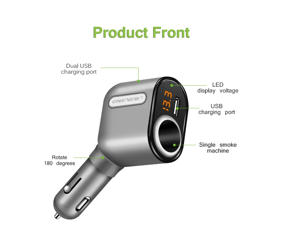 Новинка, 3 USB порта, розетка для автомобильного прикуривателя, разветвитель, зарядное устройство, DC 12~ 24 V, прикуриватель, макс. 5V 3.1A, автомобильное зарядное устройство