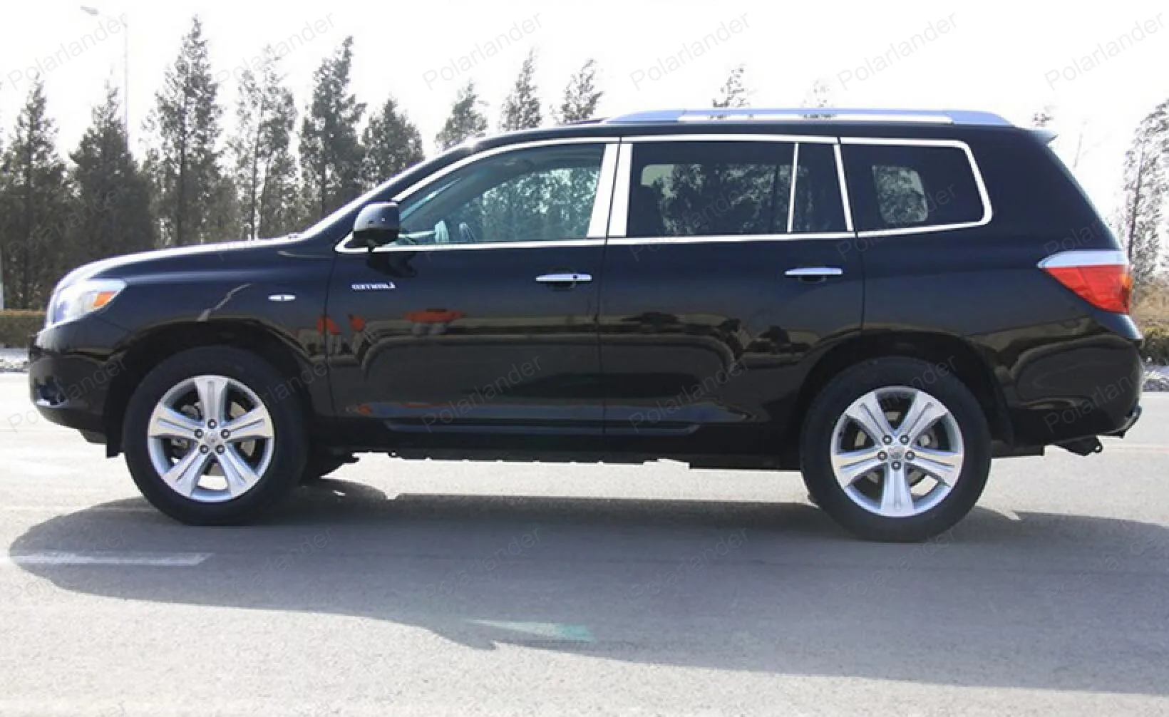 Полное окно отделка автомобиля внешние аксессуары для Toyota Highlander 2012 2013 2014