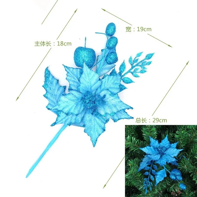 hot sale blue christmas tree ornament wreath of christmas tree branches inserted ear decoration for christmas - Blue Christmas Wreath hot sale blue christmas tree ornament wreath of christmas tree branches inserted ear decoration for christmas - Blue Christmas Wreath