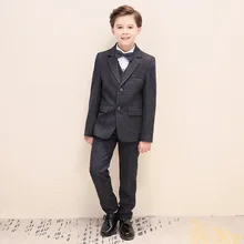 Children Sets Graduation Ceremony Birthday Party Piano Show Clothes Wedding Suits Boys Long Sleeve Suit Trousers H459 boys england white vertical striped lapel children vest piano show catwalk blazer set boy piano wedding party costumes h464