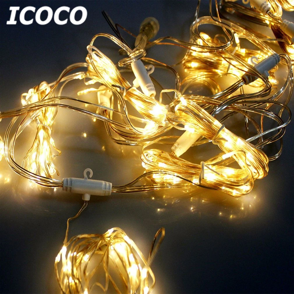 

ICOCO 3x3m 300 LEDs Curtain String Light with Remote Controller Waterproof LED light For Wedding Party Home Decor Drop Shopping