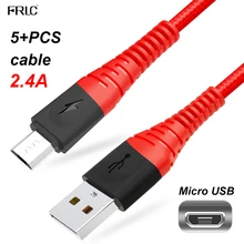 FRLC кабель микро-usb 2.4A Быстрая зарядка для USB Micro Data phone кабель для Xiaomi планшет Android, телефон зарядное устройство
