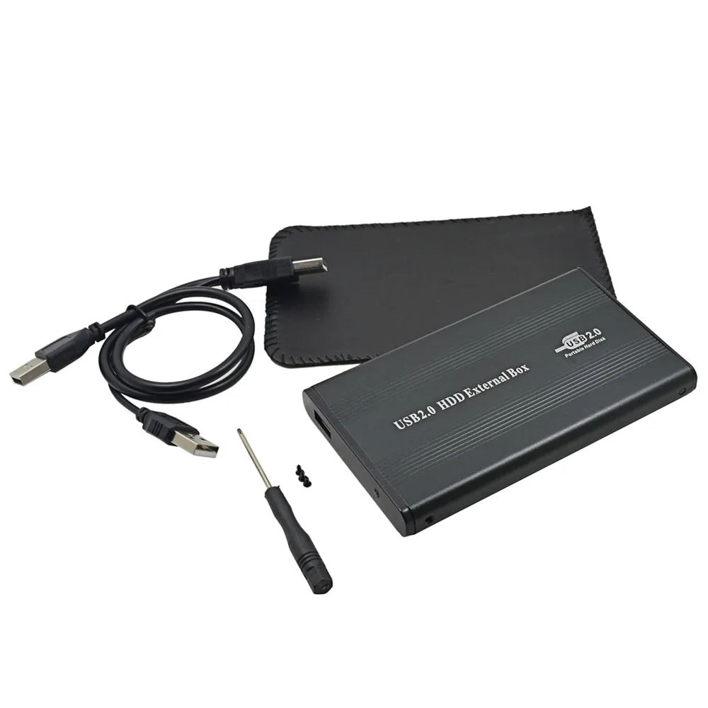 TISHRIC HD HDD SSD DVD Box 2,5 Внешний USB 2,0 Корпус контейнер для жесткого диска 1 ТБ 44Pin IDE адаптер чехол Оптический отсек