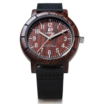 

Top Brand Designer Mens Wood Watch for Men Women Bamboo Wood Quartz Watches With Scale Soft Leather Straps Casual Wristwatch