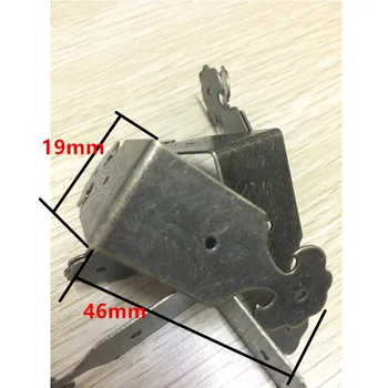 

Vintage Luggage Case Box Corner,Pattern Carved Corner,Brackets Decorative,Corner For Furniture Decoration,46*19mm,20Pcs