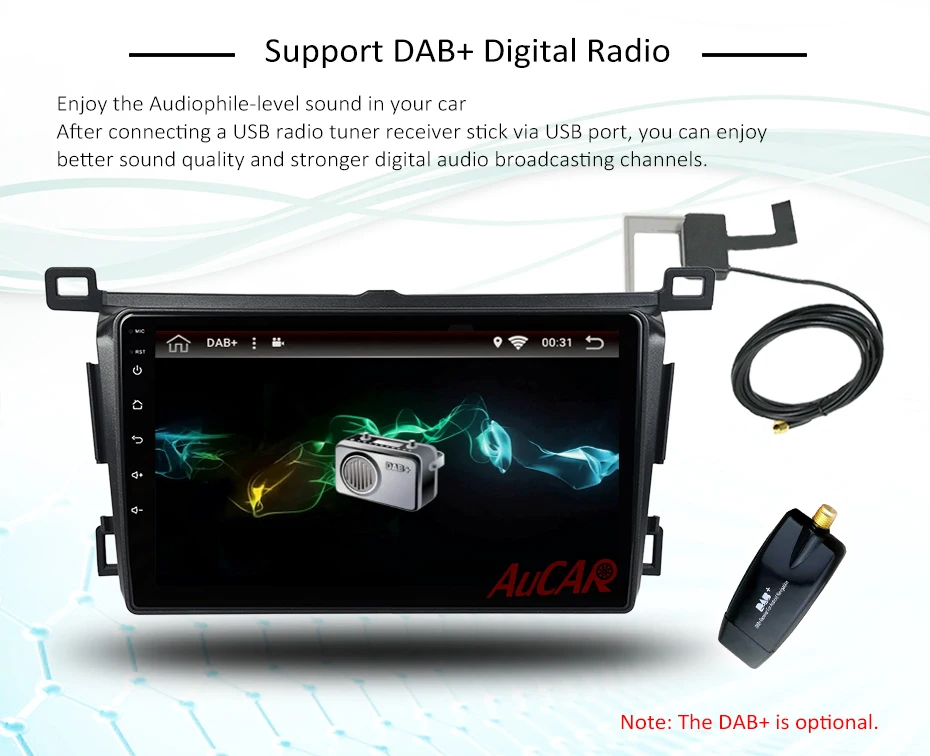 " 2 Din 1 Din Android 8,1 автомобиль радио для Toyota RAV4 2013 стерео видео gps мультимедиа