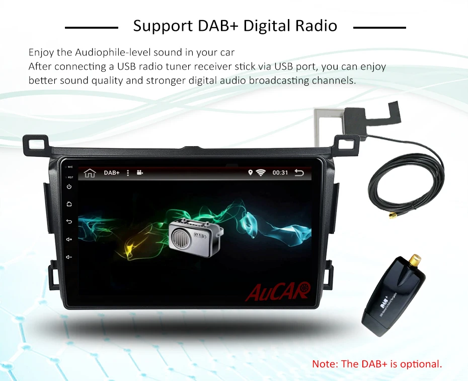 Excellent 9" 2 Din 1 Din Android 8.1 Car Radio for Toyota RAV4 2013 2014 2015 2016 2017 2018 2019 Stereo Video GPS Multimedia 10