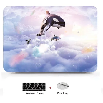 

Plastic Case Laptop Shell Hard Cover+Keyboard Cover+Dust Plug For Apple Macbook Air Pro Retina Touch Bar 11 12 13 15 inch -SG
